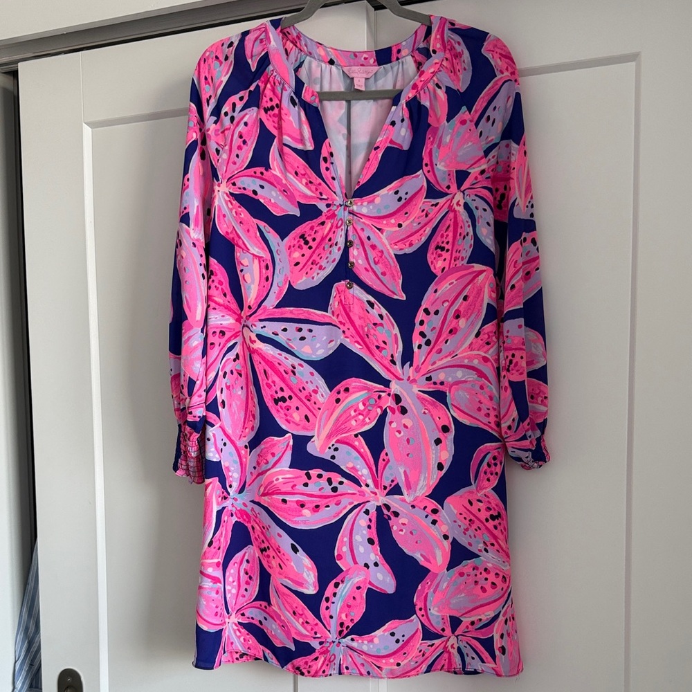 Lilly Pulitzer Vibrant Pink and Navy Dress